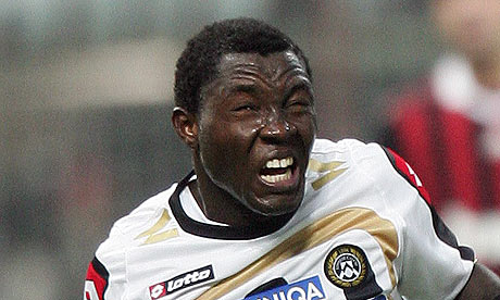 Kwadwo Asamoah of Udinese (Matteo Bazzi/EPA) - kwadwo-asamoah-matteo-bazzi-epa